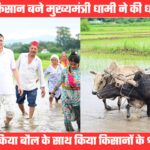 किसान बने सीएम धामी ने की धान की रोपाई, हुड़किया बौल के साथ किया किसानों के श्रम को नमन