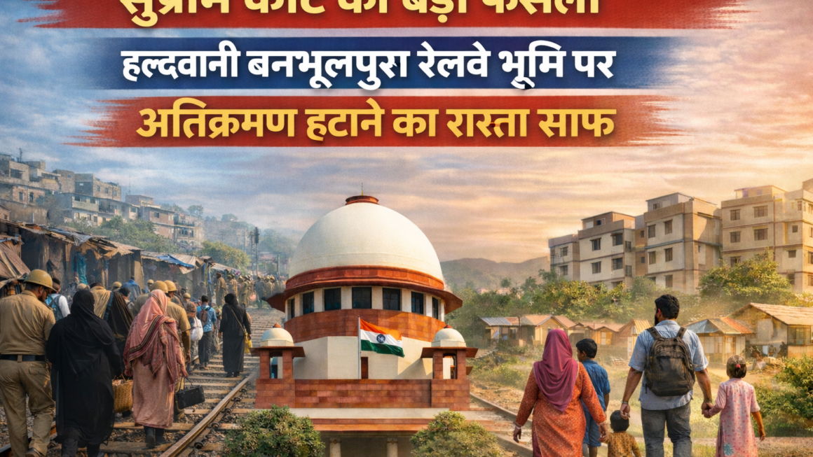 हल्द्वानी बनभूलपुरा रेलवे भूमि मामला: सुप्रीम कोर्ट का अहम आदेश, अतिक्रमण हटाने की प्रक्रिया को हरी झंडी