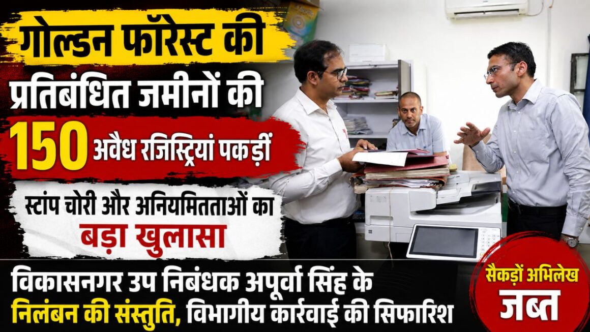 विकासनगर रजिस्ट्री कार्यालय में बड़ा घोटाला, गोल्डन फॉरेस्ट की प्रतिबंधित जमीनों की कर दी रजिस्ट्री