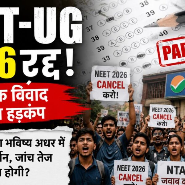 NEET-UG 2026 पर बड़ा फैसला: एनटीए ने रद्द की परीक्षा, पेपर लीक के आरोपों के बाद देशभर में हंगामा