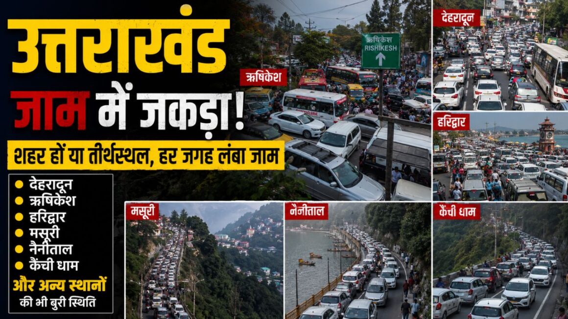 जाम में जकड़ा उत्तराखंड: बड़े शहरों के साथ-साथ प्रमुख पर्यटन और तीर्थ स्थलों पर जाम की समस्या बनी नासूर