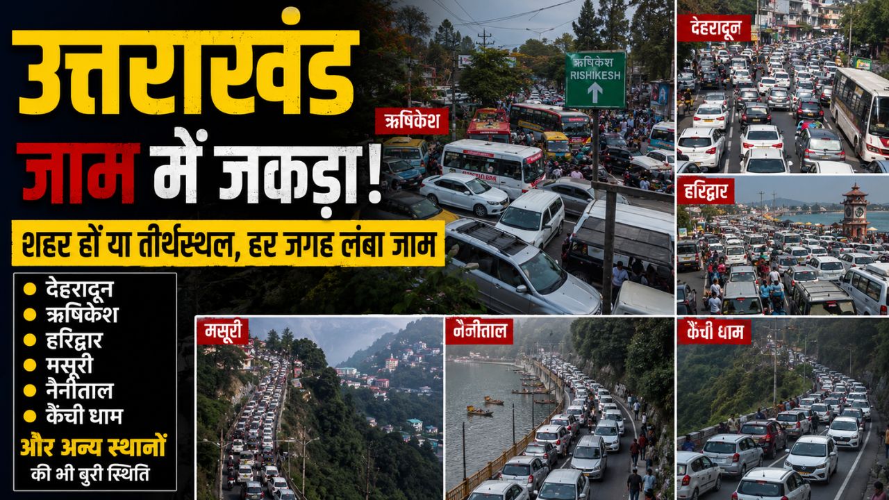 जाम में जकड़ा उत्तराखंड: बड़े शहरों के साथ-साथ प्रमुख पर्यटन और तीर्थ स्थलों पर जाम की समस्या बनी नासूर