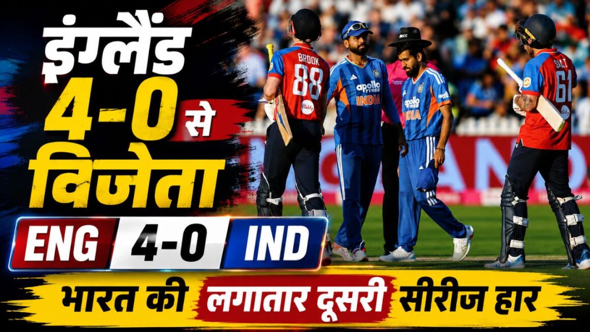 शर्मनाक रिकॉर्डः लगातार दूसरी टी-20 सीरीज में भारत का सफाया, इंग्लैंड ने 4-0 से हराकर जीता खिताब