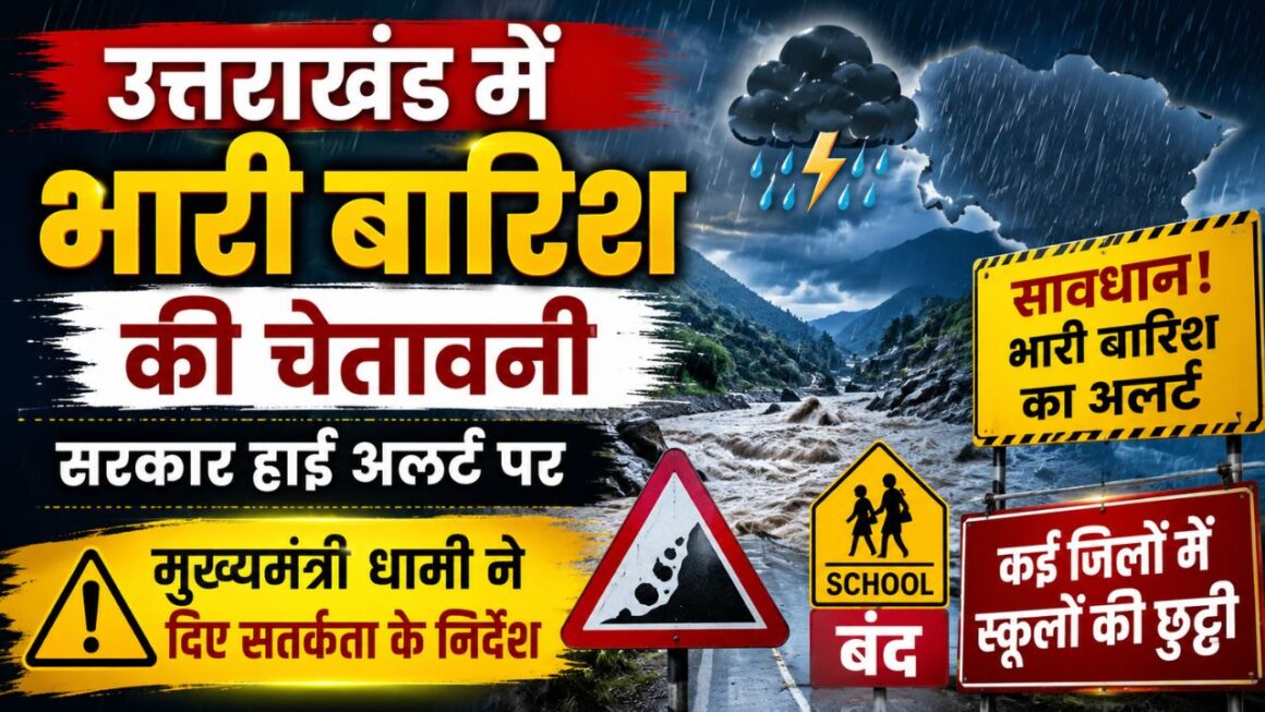 हाई अलर्टः उत्तराखंड में सोमवार को भारी बारिश की चेतावनी, कई जिलों में स्कूल बंद, प्रशासन मुस्तैद
