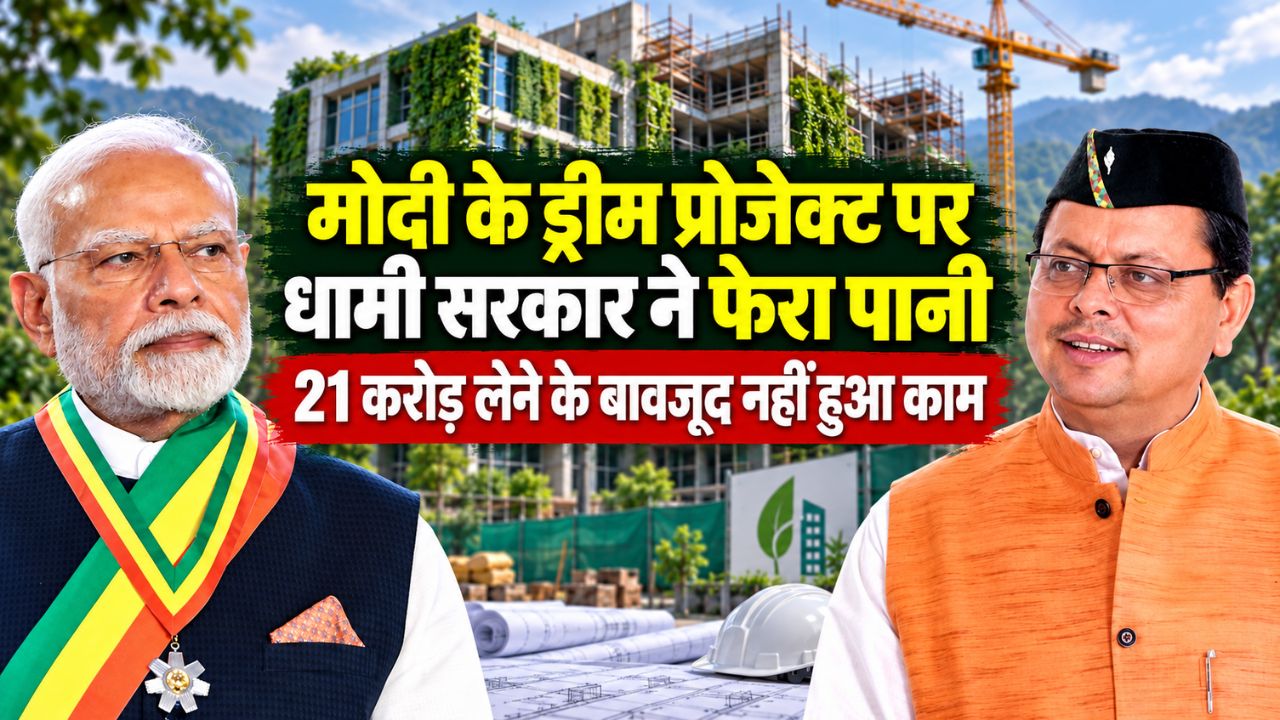 मोदी के ड्रीम प्रोजेक्ट पर धामी सरकार ने फेरा पानी, 21 करोड़ लेने के बावजूद नहीं हुआ काम, अब होगी वसूली