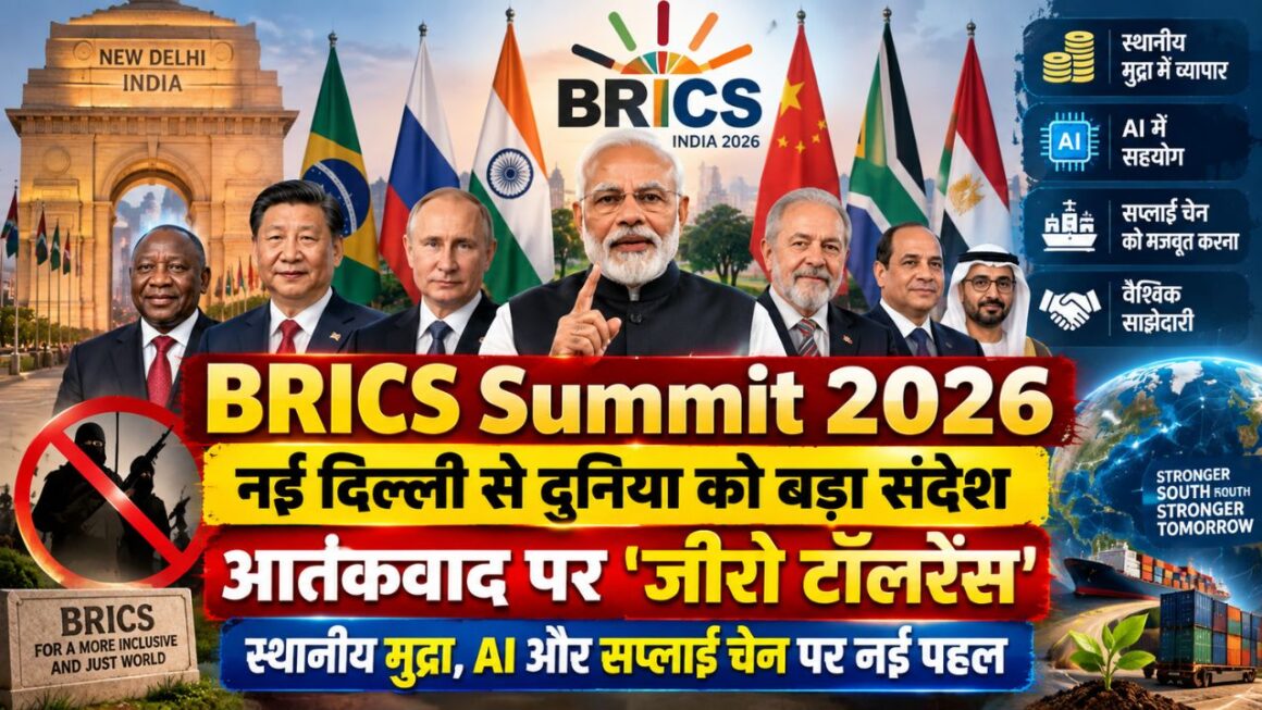 BRICS Summit 2026: नई दिल्ली से दुनिया को बड़ा संदेश, आतंकवाद पर ‘जीरो टॉलरेंस’; स्थानीय मुद्रा, AI और सप्लाई चेन पर नई पहल
