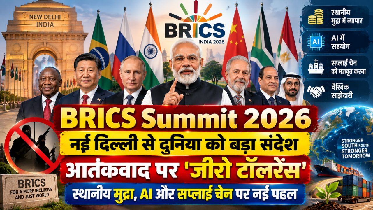 BRICS Summit 2026: नई दिल्ली से दुनिया को बड़ा संदेश, आतंकवाद पर ‘जीरो टॉलरेंस’; स्थानीय मुद्रा, AI और सप्लाई चेन पर नई पहल