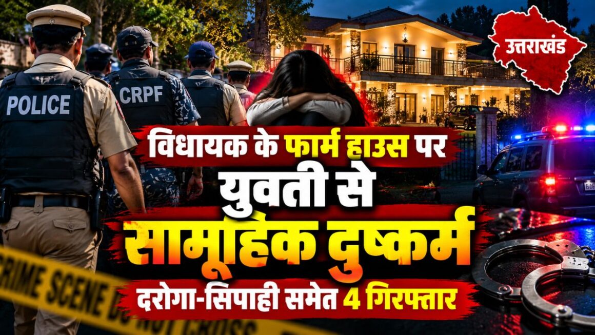 उत्तराखंड विधायक के फार्म हाउस पर युवती से सामूहिक दुष्कर्म का आरोप, दरोगा-सिपाही समेत चार गिरफ्तार