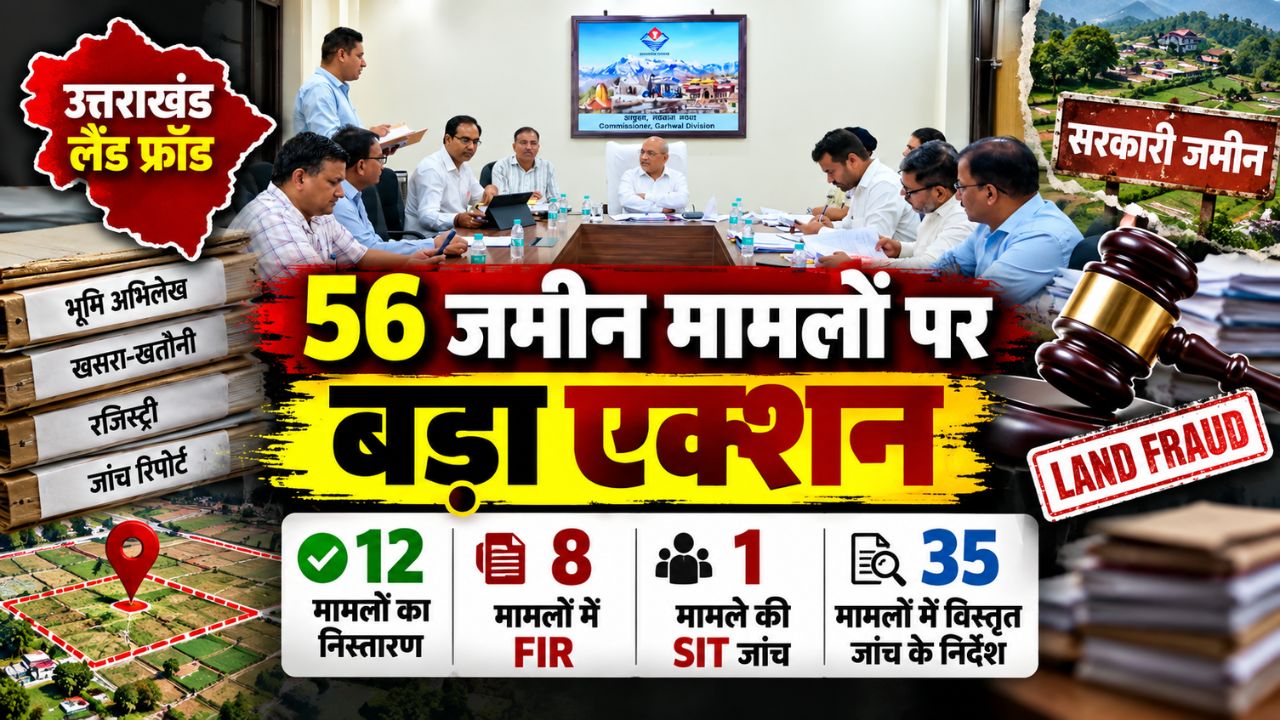 Uttarakhand Land Fraud: जमीन फर्जीवाड़े के 56 मामले जांच के घेरे में, 8 में FIR और एक प्रकरण की SIT जांच