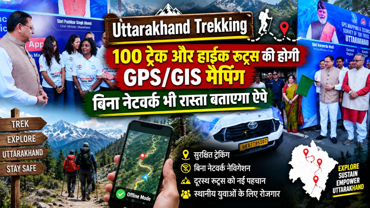 Uttarakhand Trekking: 100 ट्रेक और हाइक रूट्स की होगी GPS/GIS मैपिंग, बिना नेटवर्क भी रास्ता बताएगा ऐप