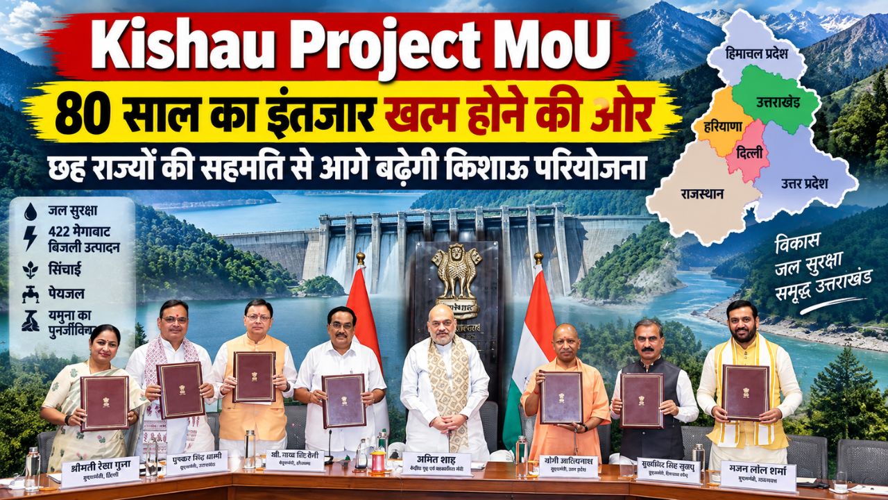किशाऊ परियोजना पर छह राज्यों की मुहर, 80 साल पुराने प्रोजेक्ट को जमीन पर उतारने का रास्ता साफ