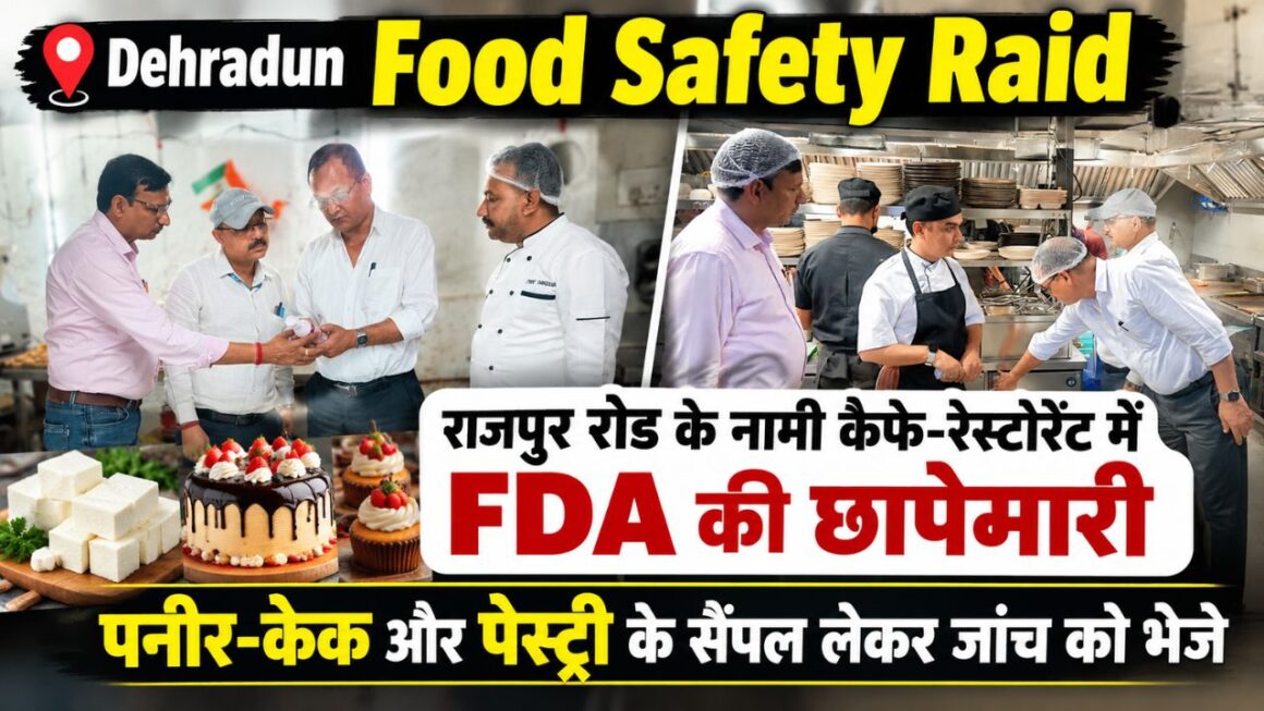 Dehradun Food Safety Raid: राजपुर रोड के नामी कैफे-रेस्टोरेंट में FDA की छापेमारी, पनीर-केक और पेस्ट्री के सैंपल लिए
