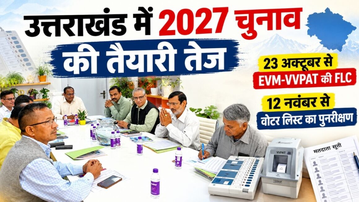 उत्तराखंड में 2027 चुनाव की तैयारी तेज, 23 अक्टूबर से EVM-VVPAT की FLC; 12 नवंबर से वोटर लिस्ट का पुनरीक्षण