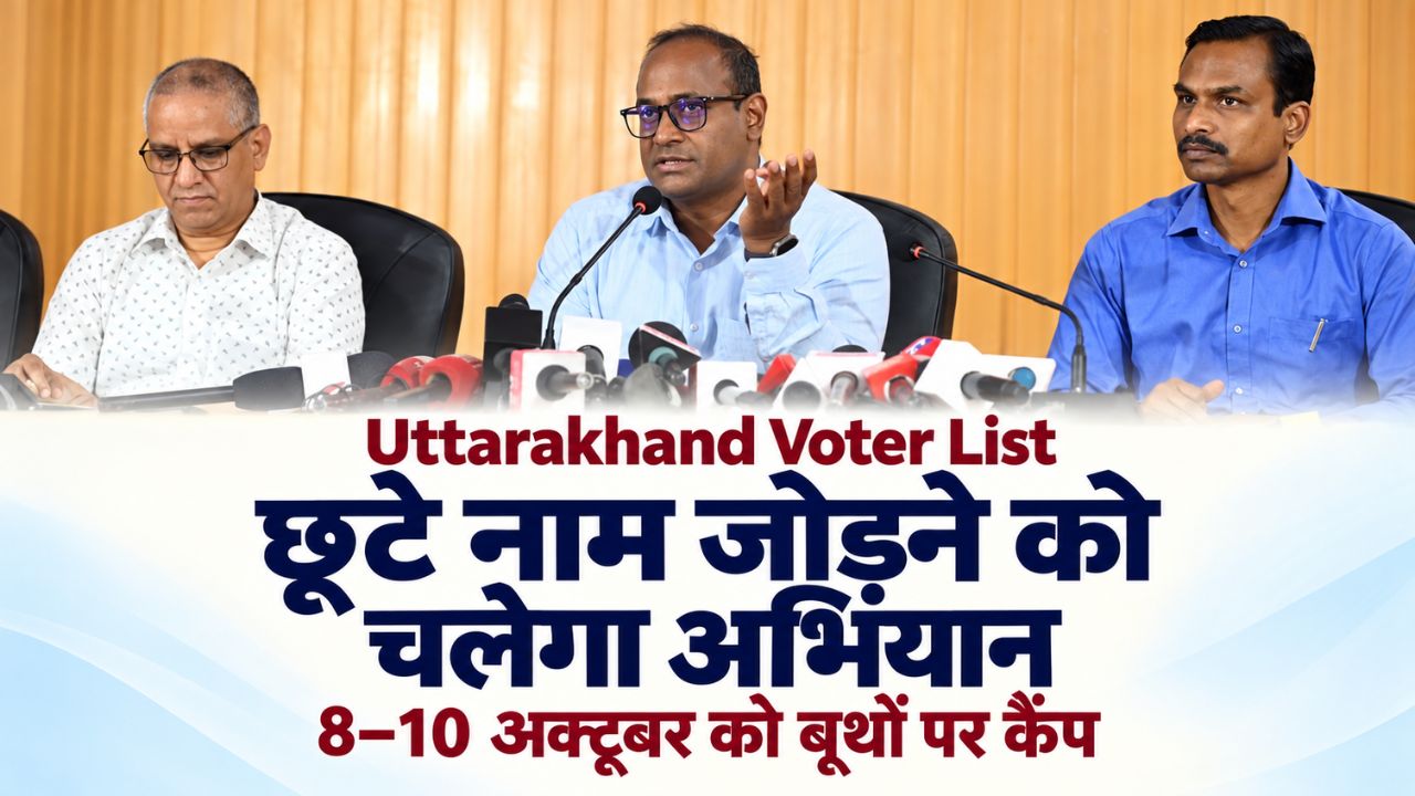 एसआईआरः उत्तराखंड में वोटर लिस्ट से छूटे नाम जोड़ने की पहल, 8 अक्टूबर से बूथों पर लगेंगे विशेष कैंप