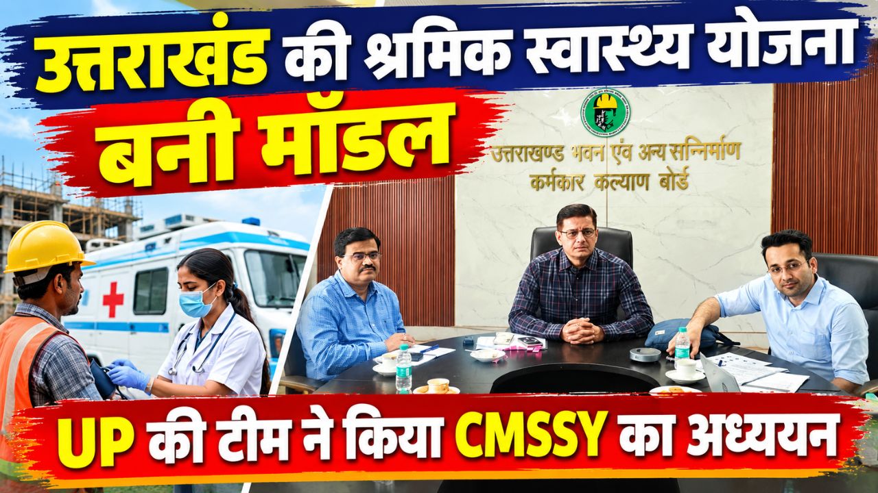 उत्तराखंड की श्रमिक स्वास्थ्य योजना बनी दूसरे राज्यों के लिए मॉडल, UP की टीम ने किया CMSSY का अध्ययन